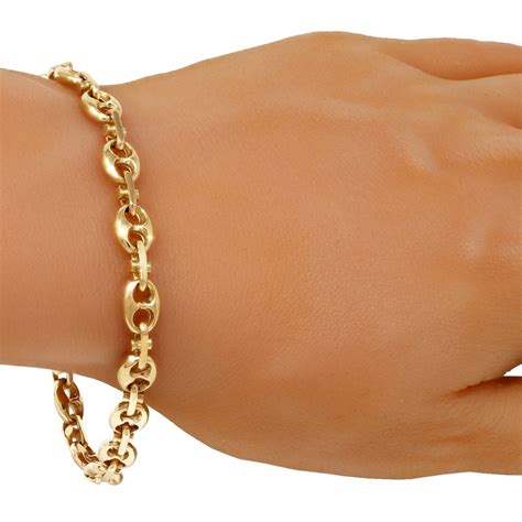 gucci marina chain bracelet gold|14k gold gucci link bracelet.